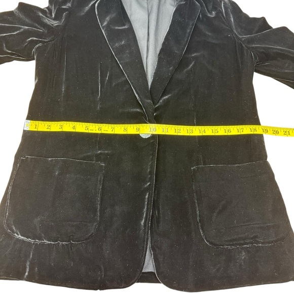 J.Jill Velvet Blazer Jacket Women’s Size S Black Silk Blend - Picture 12 of 14